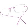 FONEX Titanium Glasses Frame,Rimless Frameless Optical Eyewear Eyeglasses for Men