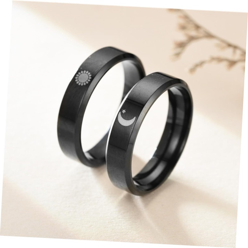 FOMIYES 2 Pairs Matching Promise Rings for Him and Her