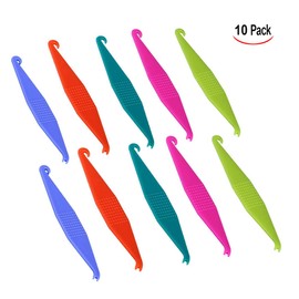 Xrten 10 Pcs Orthodontic Elastic Placers for Rubber Bands Retractor Elastic Bands Removers,Assorted Color