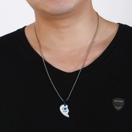 2 Piezas Collar para Pareja, Collares a Juego para Parejas, Pulseras de Amistad para Mujeres, Joyería para Parejas,Regalos para Mujer Esposa Novia, cumpleaño, San Valentín, Aniversarios (Inoxidable)