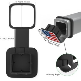 HZSZKYK USA American Flag Hitch Cover for 2 Inch Receivers - Trailer Hitch Cover Tube Plug Insert, Car Exterior Accessories for Trucks, Jeep, Tacoma, Ford, Chevy, GMC Dodge RAM & More