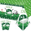 SINGOMON 2pcs Golf Table Cloths Plastic Table Cloth Rectangular Tablecloths