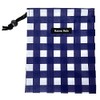 Deodorizing Drawstring Bag, Small, Antibacterial, Gingham Navy