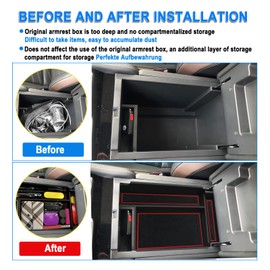 SHAOHAO - Bandeja organizadora de consola central para Nissan Pathfinder 2023 2024 2022 2023 2024 Pathfinder S/SV/SL/Rock Creek/Platinum para reposabrazos Pathfinder 2023 2024