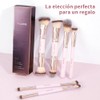 Maange 6pcs Brochas Maquillaje Doble Punta Set Multi Usos Estuche