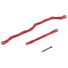 Pothyes Aluminum Alloy Steering Link Tie Rod for 1/10 Axial RBX10 Ryft RC Crawler Car Upgrade Parts (Red)