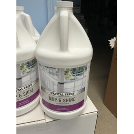 Capital Fresh Mop & Shine Gallon concentrated, neutral pH formula that creates superior shine without harming your floor finish Dilution: 1-2oz/gal