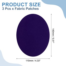 sourcing map 3Pcs Iron-on Patches, Elbow Knee Velvet Patches, Fabric Repair Patches Crafts for Repair Clothing Crafts Sweater Pants Shirts, 6x4 Inch Blue
