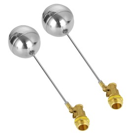 WOPPLXY 2Pcs Float Valve for Water Tank, 3/4 Inch DN20 Water Float Valve, Stainless Steel Float Ball Valve, Adjustable Male Thread Water Float Sensor Valve or Water Level Control Float Valve