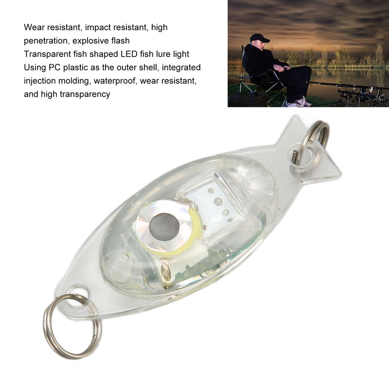 10Pcs LED Underwater Fishing Lure Light Eye Shape Deep Drop