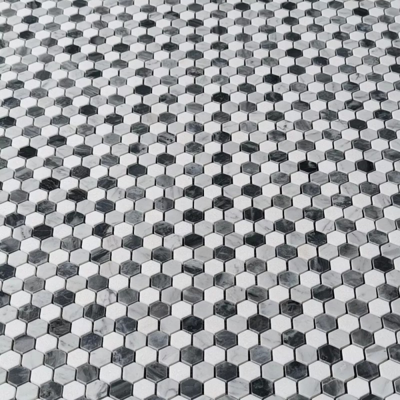 Stone Center Online C31A7XP Carrara White Bardiglio Gray Thassos White