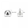 sourcing map 10x6mm Screw Back Rivets Solid Round Head Leather