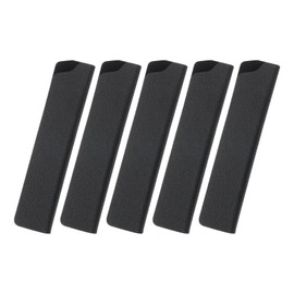uxcell 5 Pcs Knife Cover Sleeves, 5.3" x 0.9" ABS Knives Edge Guard Blade Protector Universal Knife Sheath for Home Kitchen, Black