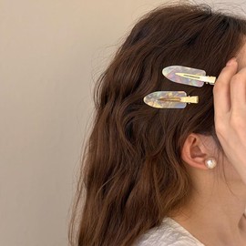 fdsmall No Crease Hair Clips Side Hair Clip Bangs Clip Duckbill Clip Non Curved Makeup Hair Clip Headwear 8 PCS