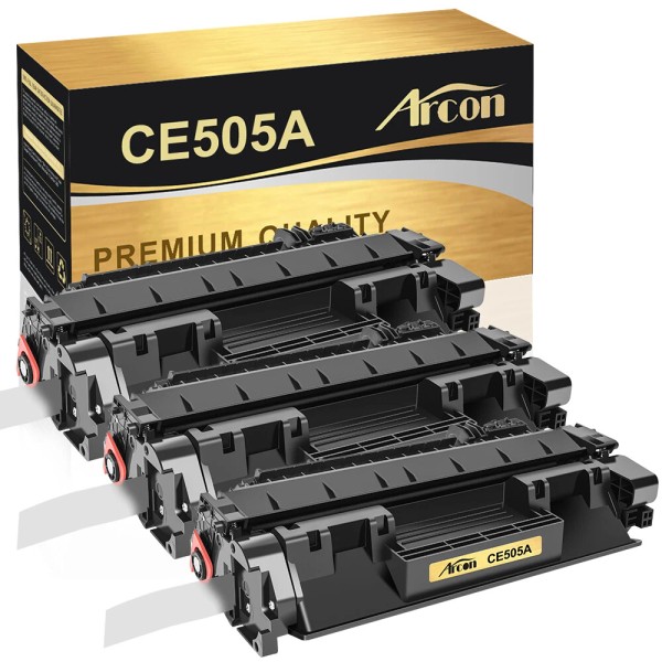 Compatible with HP 3PK Black 05A CE505A Toner Cartridge for