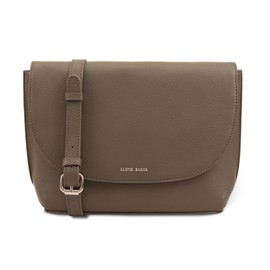 Lloyd Baker London – LYNA Flap-Over Crossbody Bag: Women's Modern Design in 100% Genuine Full Grain Leather- MAJOR BROWN (Taupe Brown)