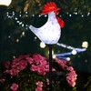 Afirst Decorative Solar Lights Outdoor Solar Rooster Stake Lights Hand