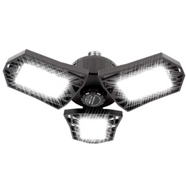 ANYPOWK LED Garage Light - 6000 Lumen 6500K Daylight 60W, Three Leaf Led Garage Ceiling Lights