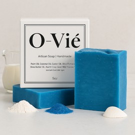 O-Vié Blue Ocean Soap 5oz – Handmade, Natural, Fresh Ocean Scent –Made in USA