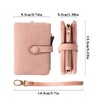 POXIADIV Women's Small Trifold Leather wallet Rfid blocking Ladies Wristlet