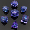 ORUZA 7 PCS Purple Dragon Eye Dice Liquid Core DND