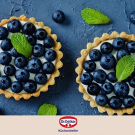 Dr. Oetker Torteletts Ø 10 cm, 6er Set, kleine Backformen für süße Küchlein, ausgezeichnete Wärmeleitung, zweifarbige Optik, (Farbe: grau/rot), Menge: 1 x 6er Set