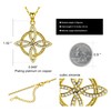OigvcoTe Celtic Knot Pendant Necklace with Cubic Zirconia, Gold Plated,