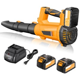 Cordless Leaf Blower – 6-Speed Settings. 540 CFM/170 MPH Powerful Electric Blower with 2x6.0 Ah Batteries & Fast Charger. Lightweight Leaf Blowers Great for Lawn Care, Yard Work and Garage Cleanup