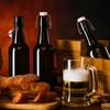 YEBODA 16 oz Amber Glass Beer Bottles for Home Brewing