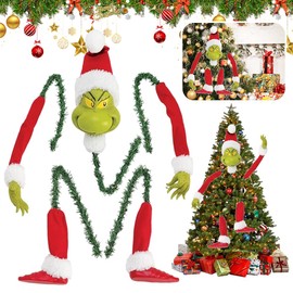 Christmas Tree Decoration Grinch, Arms and Legs for Christmas Tree, Christmas Tree Decoration Grinch, Elf Head Arm Leg Christmas Tree Decoration, Grinch Christmas Tree Decoration, Grinch Decoration
