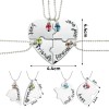 ZIVOR - Set 4 Collares Corazón Siempre Amigos Forever Friends