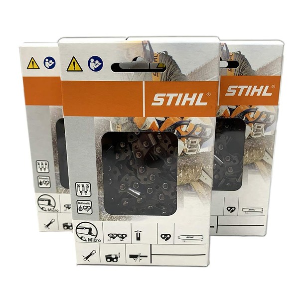 Steel Genuine Saw Chain, 61PMM3-44, Set of 3, Chainsaw Replacement