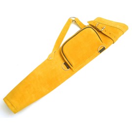 starlingukpk Traditional Archery Genuine Leather Archery Quiver. Side Quiver. Arrow Holder. (Honey Brown)