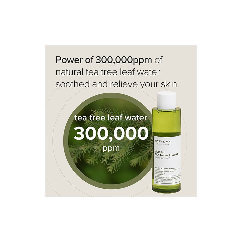 Mary&May [Mary&May]Vegan CICA Tea Tree AHA PHA Blemish Toner 200ml