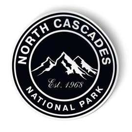 Squiddy North Cascades National Park - Vinyl Sticker (7" Tall)