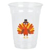Thankgiving Plastic Cups Turkey Party Cups Autumn 12oz Disposable Clear