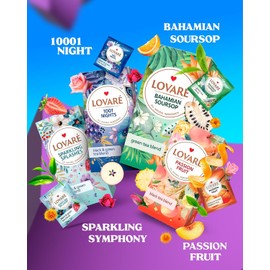 LOVARE Set of 4 Assorted Tea Bags Variety Pack 48 g - Made in Ukraine - 24 Black, Green Tea Sampler Bags x 2 g - Tea Bags Individually Wrapped - Assorted Tea Variety Pack Blends - Gift Box Assortment