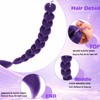 Purple Braids Ponytail 26" Pre Braided Hair for Halloween Costume