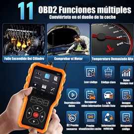 SSOUILI escaner automotriz,General scaner para automotriz, Herramienta escaneo de diagnóstico OBDII Todos los vehículos después 1996, traducción a 9 Idiomas, Lector códigos Coche Universal
