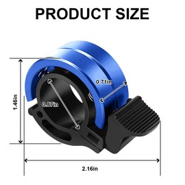 Ruayia Bicycle Bell Mountain Bike, Mini Bicycle Bell, Biker Bell Bicycle Bell for Bike MTB Mountain Bike Perfect for Cycling Enthusiasts 22-22.8 mm Handlebar - Blue