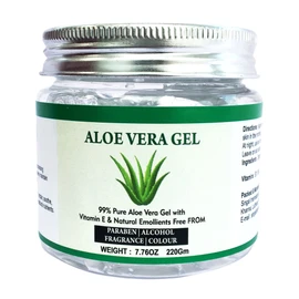 Raslok Aloe Vera Gel 100% Pure Natural Aloe Gel For Face Skin & Hair Care - 220gm