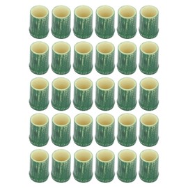 30pcs Miniature Bamboo Tube Tea Cup Exquisite Innovative 1:12 Dollhouse Bamboo Tube Drinking Cup for Dollhouse Accessories