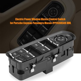 KIMISS Power Window Master Switch, Front Left Window Switch for Cayman OE: 7PP959858R DML, black