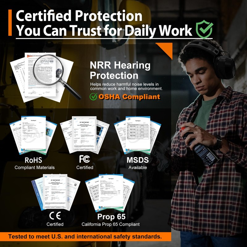 PROHEAR 039 Bluetooth 6.0 Hearing Protection with Hi-Fi & Loud