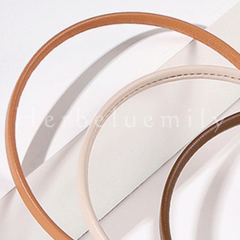 Herbeluemily Headband with Faux Leather, Fine Point, Stylish, Adult, Simple,