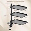 POWNEW 3 Tier Metal Clamp On Desk Shelf - 360°