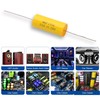 Cermant 10Pcs 250V 3.3uF Frequency Divider Capacitor，Axial Audio Speaker Non-Polarity