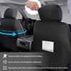 WENNFOUR Full Coverage Black Leather Car Seat Covers Full Set