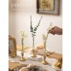 Inweder Bud Vases with Candlestick Holders: Set of 12 Clear