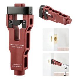 Fits 1-3/4" or 1-3/8" Thick Doors for Clean, Accurate Latch Installation, Ideal for DIY and Professional Door Work